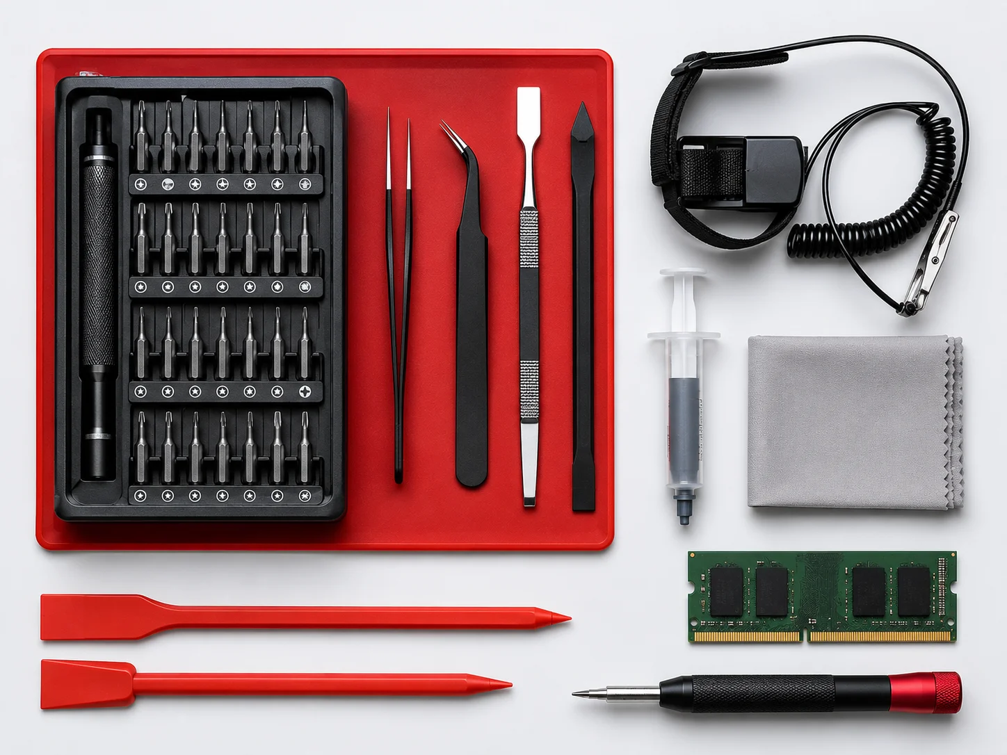close-up of hardware repair tools
