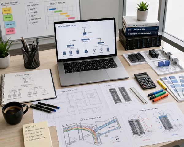 Professional IT solution planning and design workspace