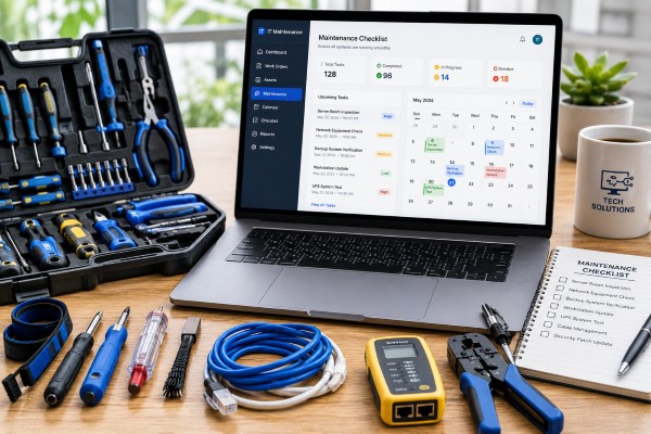 technician performing scheduled maintenance