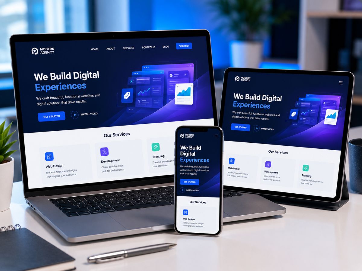 responsive website design across devices graphic